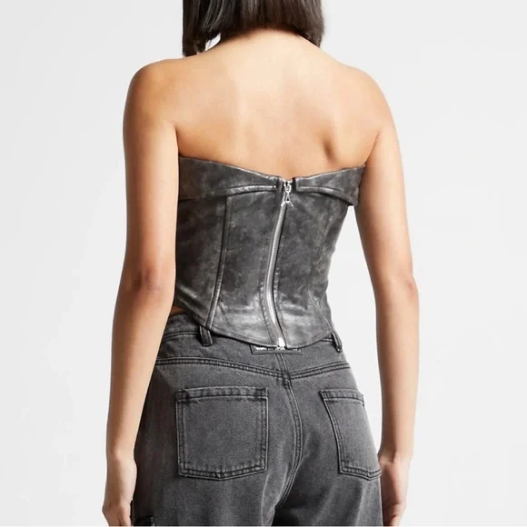 Manière De Voir Vintage Vegan Leather Biker Corset
Size US 6/ UK 10 NWT - Picture 3 of 5